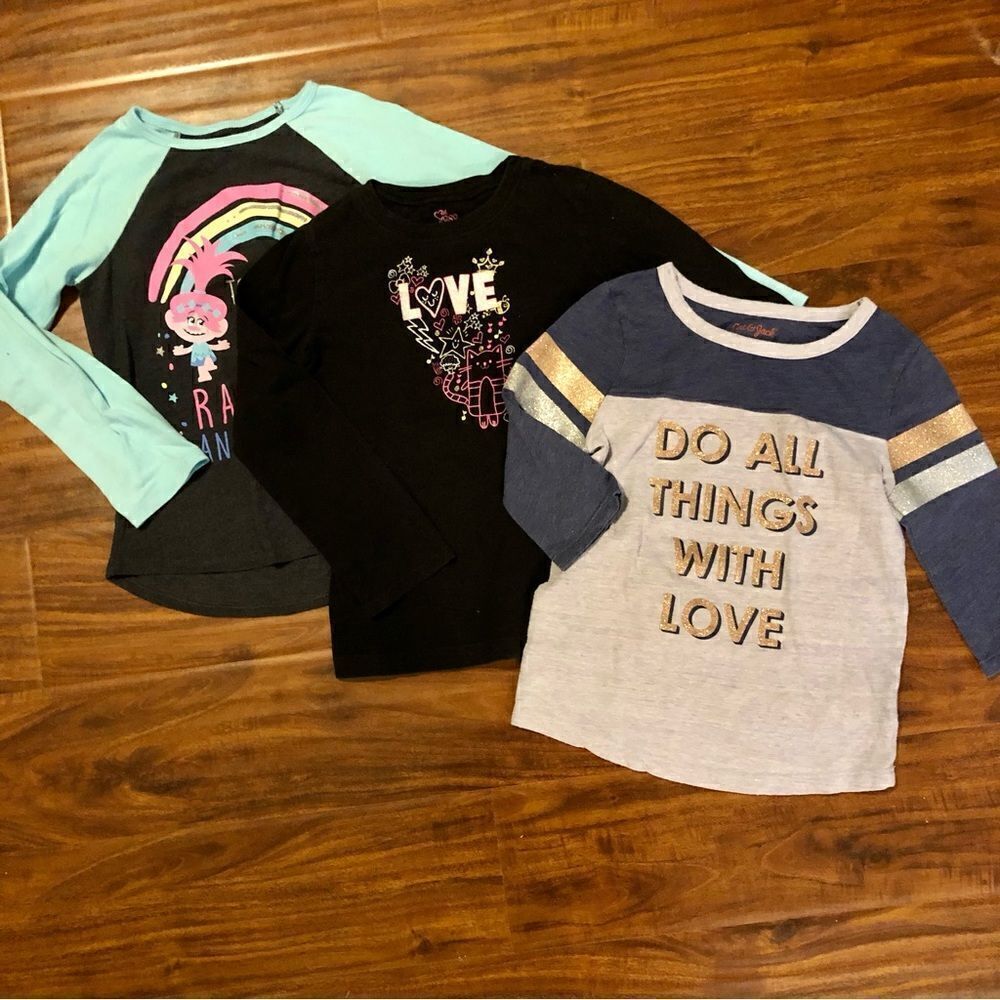 1989 Place, Jumping Bean, Cat and Jack 3 Long Sleeved Shirt Bundle Size 5 - 6